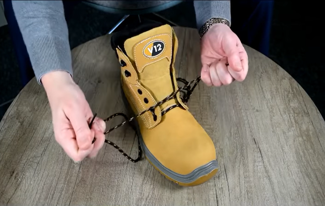 Best way to tie work boots on sale